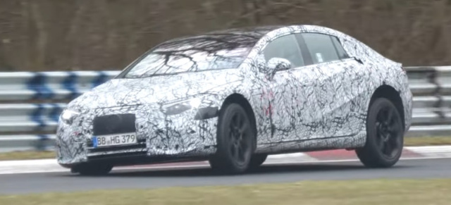 Video: Mercedes EQS auf dem Nürburgring: Mit Speed und unter Strom: EQS fetzt durch die Grüne Hölle