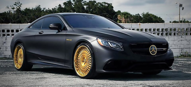 Mercedes-AMG S63 Tuning: Black & Gold: Rassiger Bicolor-Look für den Mercedes S63