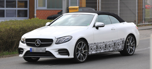 Mercedes-Benz Erlkönig erwischt: Star Spy Shot: Mercedes-AMG E43 Cabrio und Coupé mit geringer Tarnung