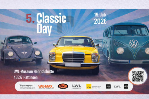 Markenoffen: 5. VAU-MAX Classic Day 19.7.2026: Szene-Highlight in beeindruckender Industriekulisse