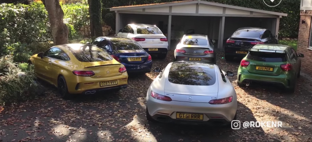 Mercedes-AMG Sinfonie: Ohrgasmus: 7 AMG-Fahrzeuge + 14 Endrohre + 3600 PS = 1 wundervolle Melodie