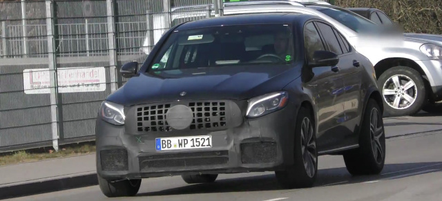 Mercedes-Erlkönig erwischt: Spy-Shot-Video: Mercedes-AMG GLC 63 Coupé gefilmt!