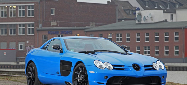 Blaue Sause: Mercedes SLR mit 722 PS - komplett foliert: Individuelle Optik dank Folierung