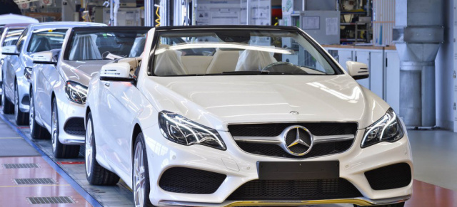 E wie Es geht los: E-Klasse Coupé und Cabrio laufen in Bremen vom Band: Produktoffensive im Mercedes-Benz Werk Bremen