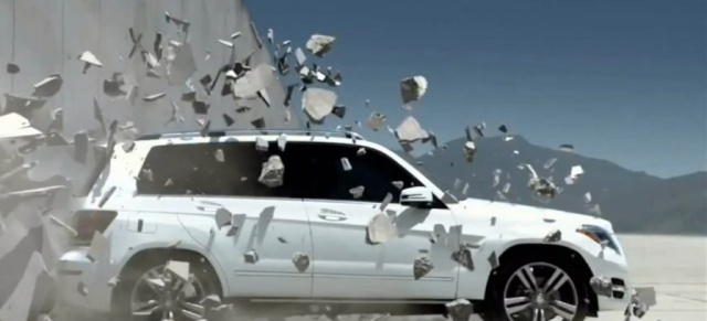 Mercedes GLK ist nicht zu stoppen: TV-Spot "Wall Breaker": In einem aktuellen Werbefilm geht der Mercedes GLK mit dem Kopf durch die Wand
