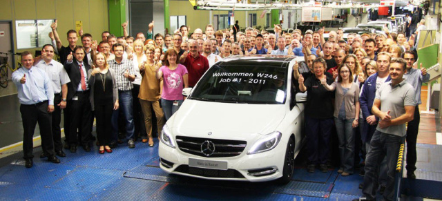 Es geht los: Mercedes-Benz Werk Rastatt startet Produktion der neuen B-Klasse: Die erste neue B-Klasse, intern W246 genannt, läuft im Mercedes-Benz Werk Rastatt vom Band.