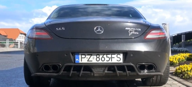 Ohrgasmus: Mercedes SLS AMG mit Akrapovic Abgasanlage (Video): Wer Mercedes-Benz mit knackigem Sportsound liebt, wird dieses Video mögen