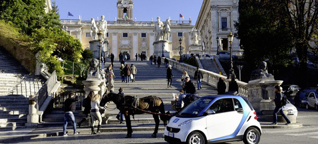 Ciao Roma! car2go startet Mitte März in Rom : Daimler-Mietwagen-Service geht mit 300 smart fortwo an den Start